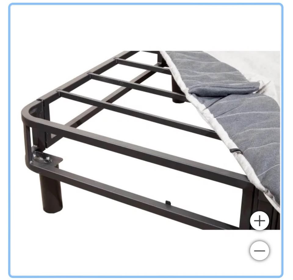 Enforce 7 Metal Box Spring With Headboard Bracket And Legs